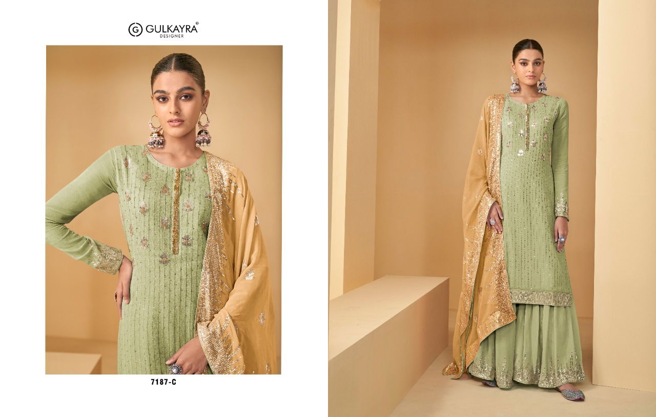Gulkayra Jhilmil Heavy Festive Wear Wholesale Georgette Salwar Suits Catalog